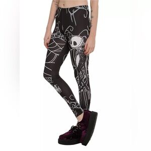 Disney The Nightmare Before Christmas Jack & Sally Leggings - Size XL